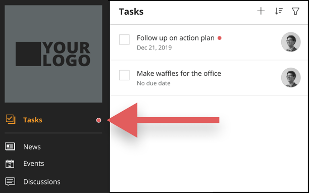 tasks reddot border