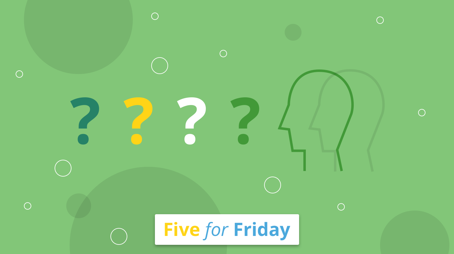 Five for Friday: Eliciting questions